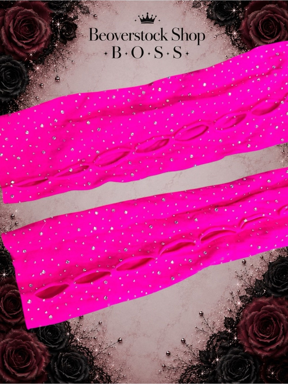 Fashion Nova Kali Rhinestone Seamless Legging Set – Hot Pink – Size S/M - Picture 7 of 9